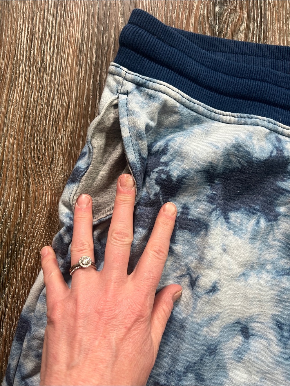 chubbies Blue Tie-Dye Athletic Knit Shorts with drawstring - Picture 3 of 5
